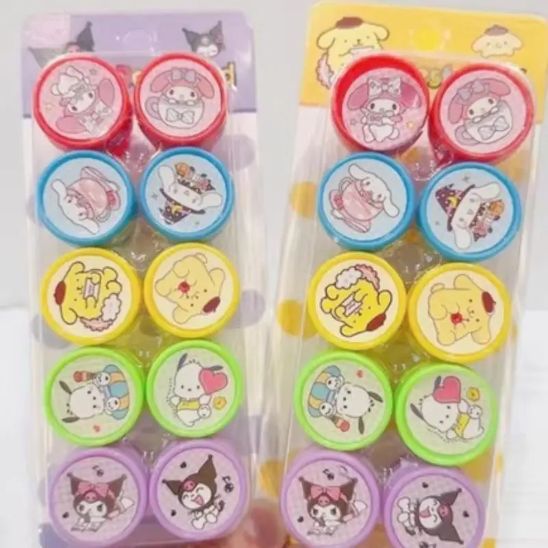 10Pcs Sanrio Stamp Seal DIY Scrapbook Toys Cute Cartoon Hello Kitty Coolomi Melody suitable Gifts For Childrens Reward Seal
10Pcs Sanrio Stamp Seal DIY Scrapbook Toys Cute Cartoon Hello Kitty Coolomi Melody suitable Gifts For Childrens Reward Seal