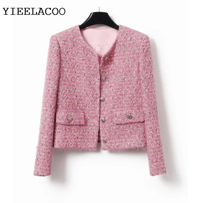Red woolen jacket with silver silk blend fabric for autumn/winter women's woven wool jacket, classic jacket
Red woolen jacket with silver silk blend fabric for autumn/winter women's woven wool jacket, classic jacket