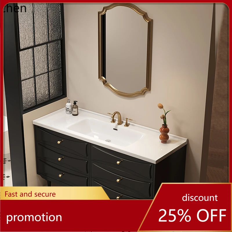 HT retro ceramic bathroom cabinet combination bathroom rock slab washbasin
HT retro ceramic bathroom cabinet combination bathroom rock slab washbasin