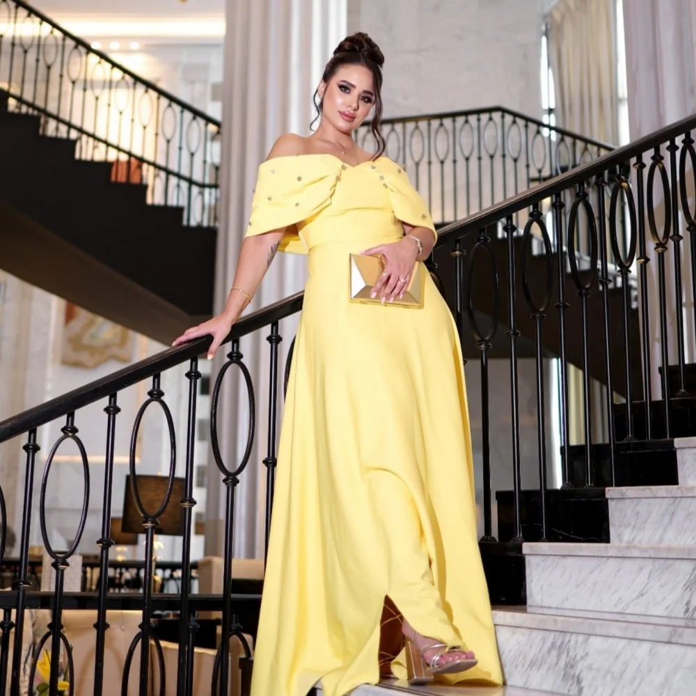 Customized Jersey Rhinestone Pleat Formal Evening Off-the-shoulder A-line Long Dresses Bespoke Occasion Party Elegant Glitter
Customized Jersey Rhinestone Pleat Formal Evening Off-the-shoulder A-line Long Dresses Bespoke Occasion Party Elegant Glitter