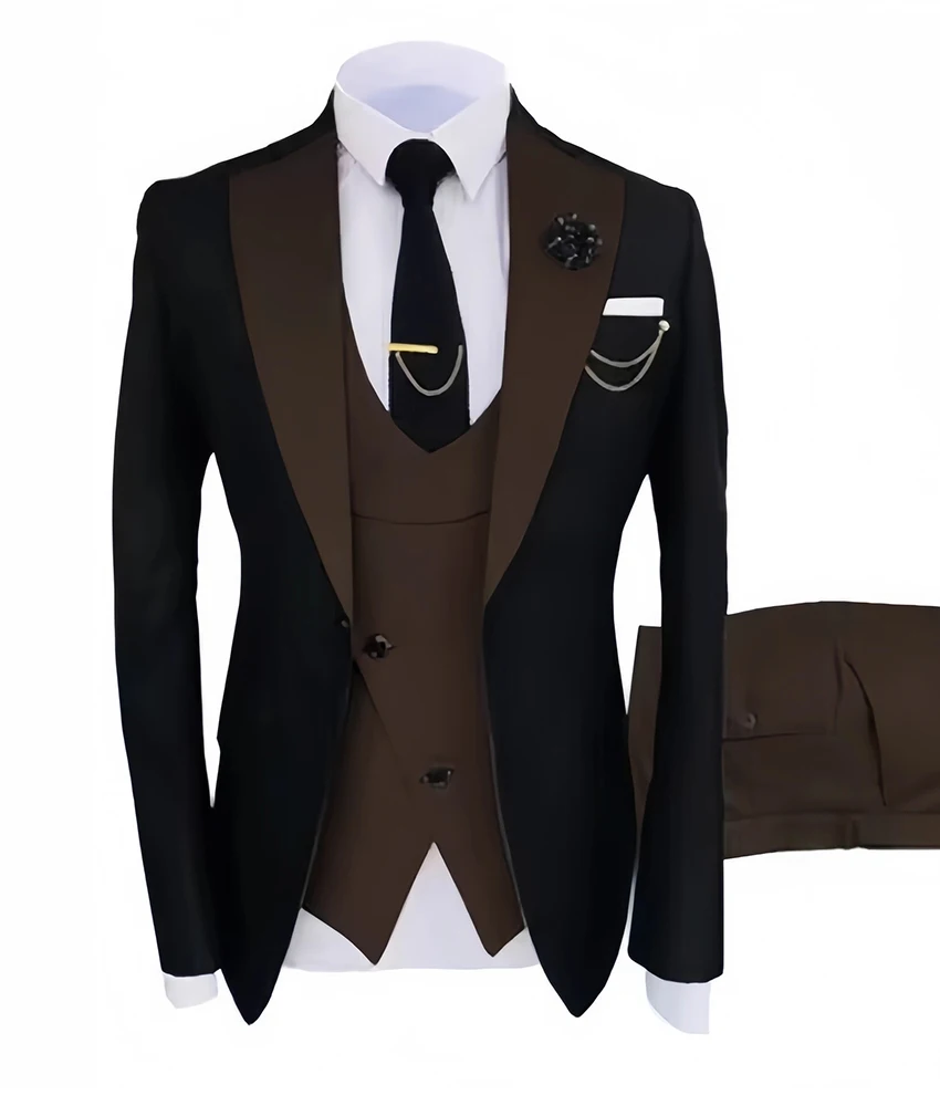 Performance dinner party host wedding color-blocked Korean version slim-fit three-piece suit for men (Blazer+Vest+Pants )
Performance dinner party host wedding color-blocked Korean version slim-fit three-piece suit for men (Blazer+Vest+Pants )