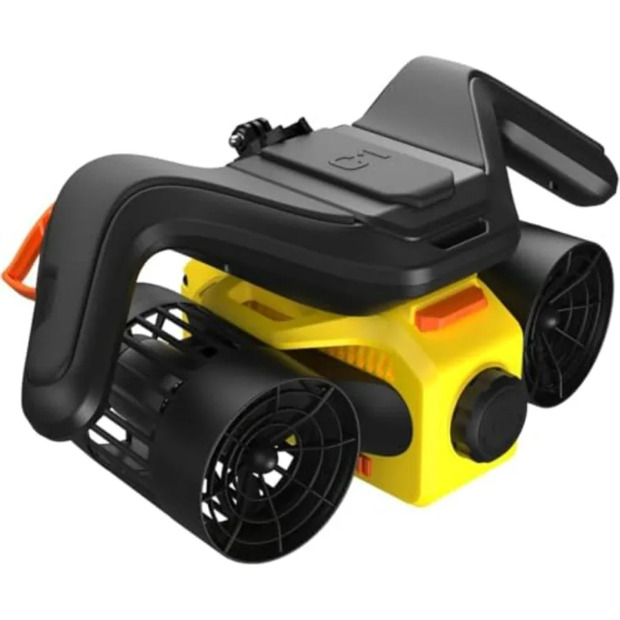 Underwater scooter for pool, snorkeling and ocean travel; ABS plastic body in black; 60min battery life, dual motors, IP68 wate
Underwater scooter for pool, snorkeling and ocean travel; ABS plastic body in black; 60min battery life, dual motors, IP68 wate