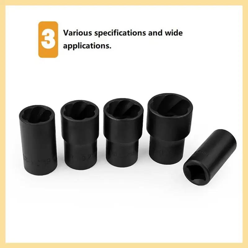 GOOD-6 Pieces Of Broken Nut Extractor With 17Mm, 19Mm, 21Mm, 23Mm, 27Mm Sleeve And Central Piercing Rod Nut Removal Tool Kit Reu
GOOD-6 Pieces Of Broken Nut Extractor With 17Mm, 19Mm, 21Mm, 23Mm, 27Mm Sleeve And Central Piercing Rod Nut Removal Tool Kit Reu
