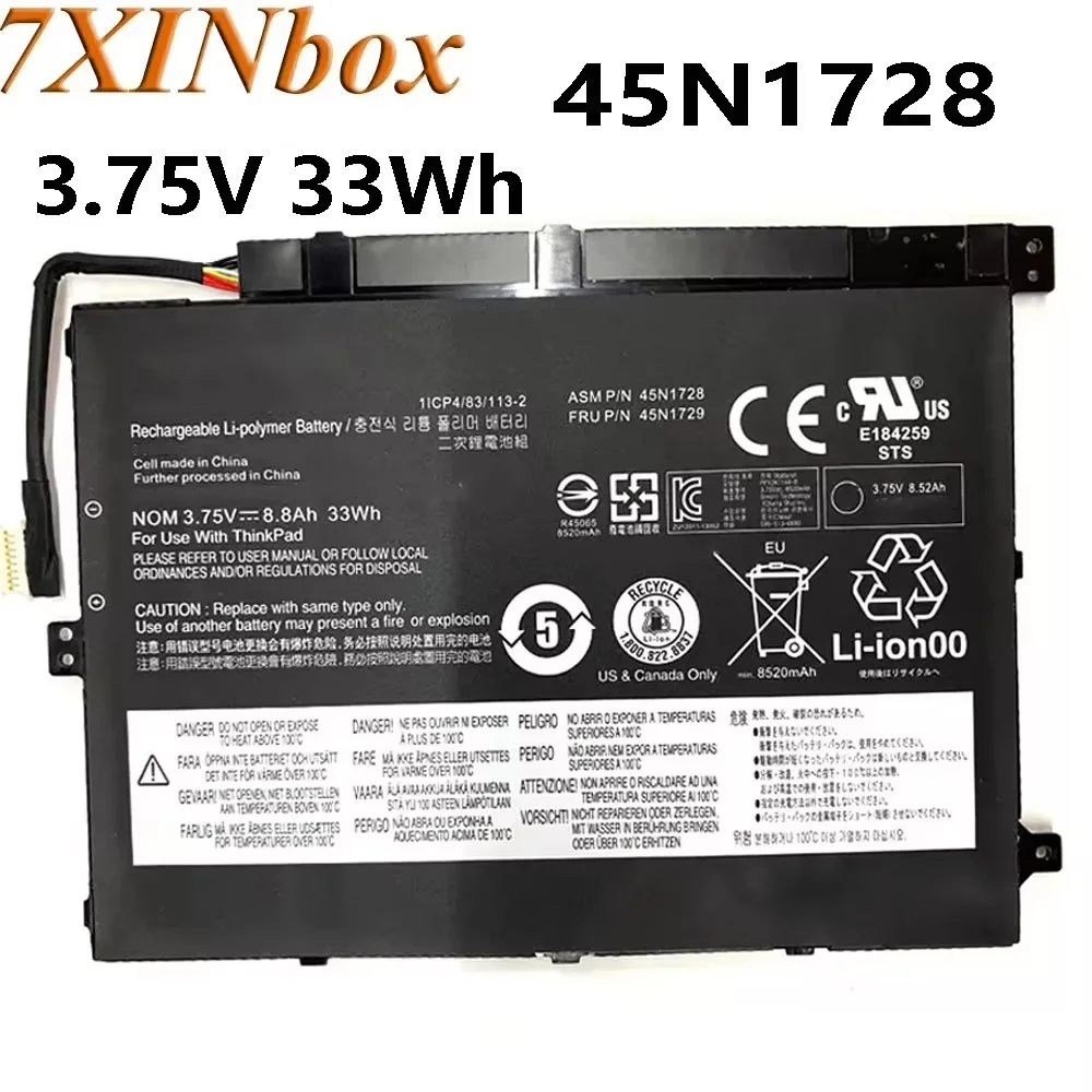 7XINbox 45N1728 3,75 В 33 Втч аккумулятор для ноутбука Lenovo ThinkPad Tablet 10 20E3-0018AU 20C3-001QAU 45N1729 45N1730 серии
7XINbox 45N1728 3,75 В 33 Втч аккумулятор для ноутбука Lenovo ThinkPad Tablet 10 20E3-0018AU 20C3-001QAU 45N1729 45N1730 серии