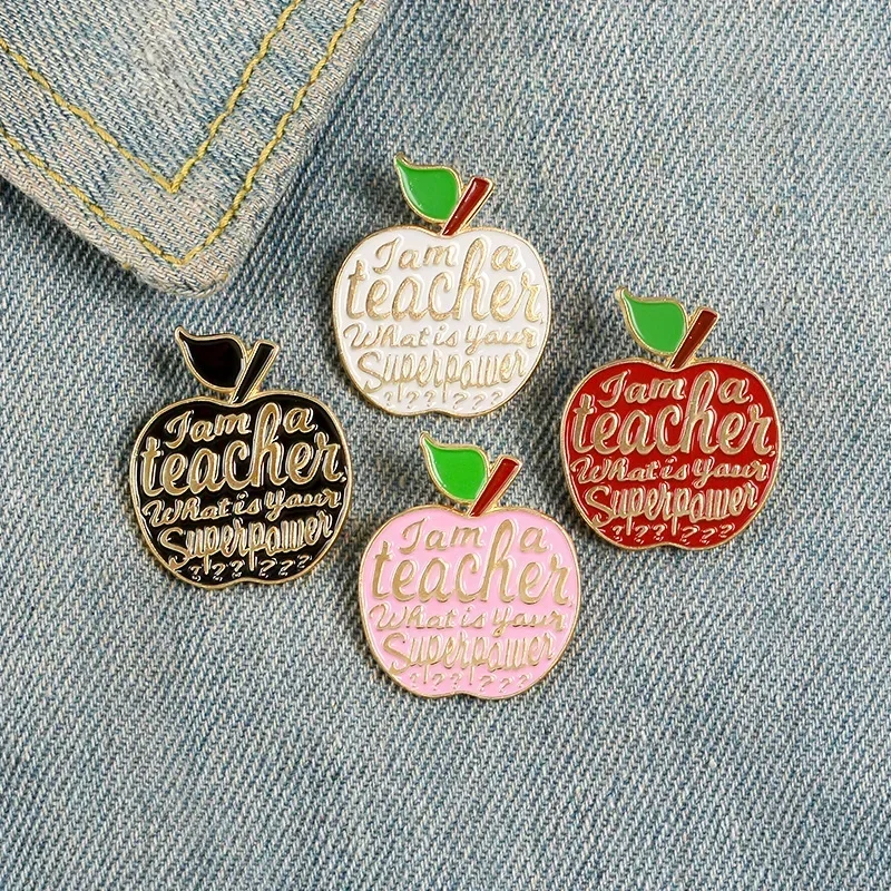 Cartoon Apple Enamel Pins Teacher's Superpower Badge Brooch Denim Colthes Bags Cartoon Fruit Badges Jewelry Gifts for Teachers
Cartoon Apple Enamel Pins Teacher's Superpower Badge Brooch Denim Colthes Bags Cartoon Fruit Badges Jewelry Gifts for Teachers