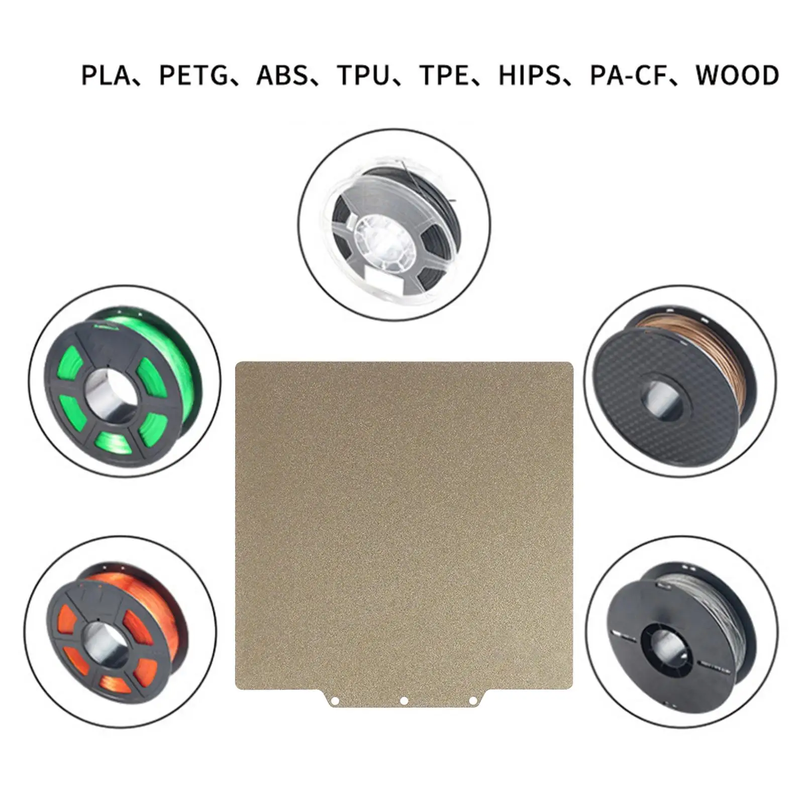 Pei Spring Steel Printing Board Removable High Temperature Replaces Spare Flexible Heated Bed 3D Printer Build Plate for 5M Pro
Pei Spring Steel Printing Board Removable High Temperature Replaces Spare Flexible Heated Bed 3D Printer Build Plate for 5M Pro