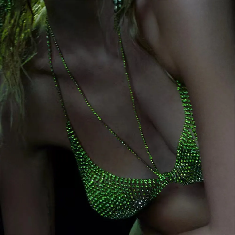 Cosysail Shiny Rhinestone Green BIkini Body Chain for Women Girl Sexy Crystal Bra Chain Underwear Nightclub Part Body Jewelry
Cosysail Shiny Rhinestone Green BIkini Body Chain for Women Girl Sexy Crystal Bra Chain Underwear Nightclub Part Body Jewelry