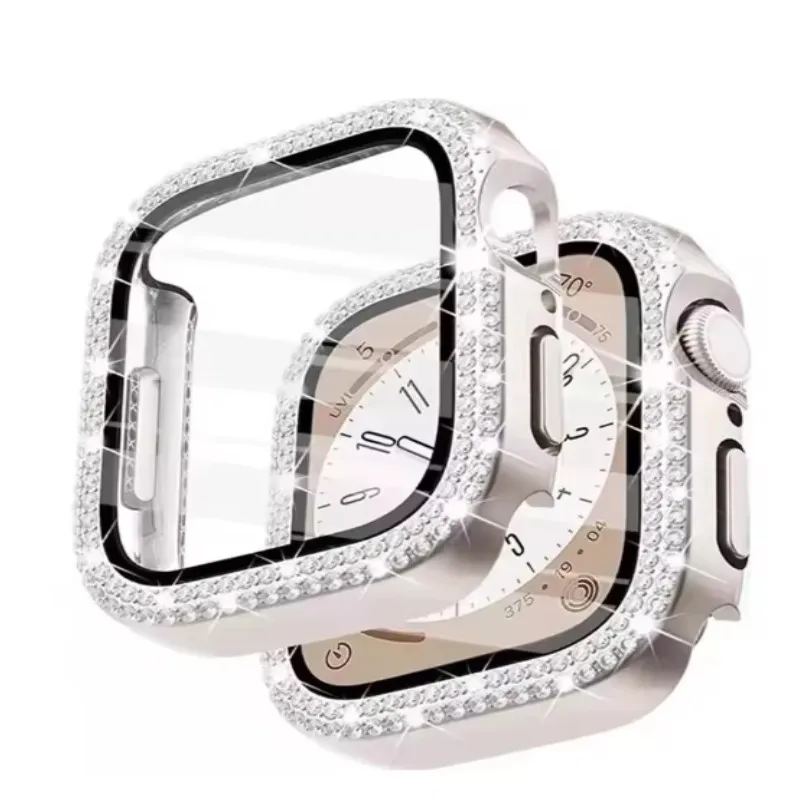 Bling Glass+Cover For Apple Watch 9 8 7 41mm 45mm 42mm 38mm PC bumper Screen Protector Case iWatch series 6 5 4 se 44mm 40mm
Bling Glass+Cover For Apple Watch 9 8 7 41mm 45mm 42mm 38mm PC bumper Screen Protector Case iWatch series 6 5 4 se 44mm 40mm