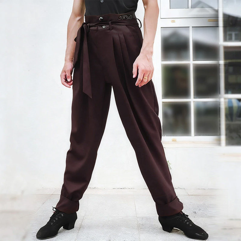 New Men Latin Dance Pants High Waist Trousers Male Ballroom Tango Chacha Salsa Dance Clothes Competition Performance Wear
New Men Latin Dance Pants High Waist Trousers Male Ballroom Tango Chacha Salsa Dance Clothes Competition Performance Wear