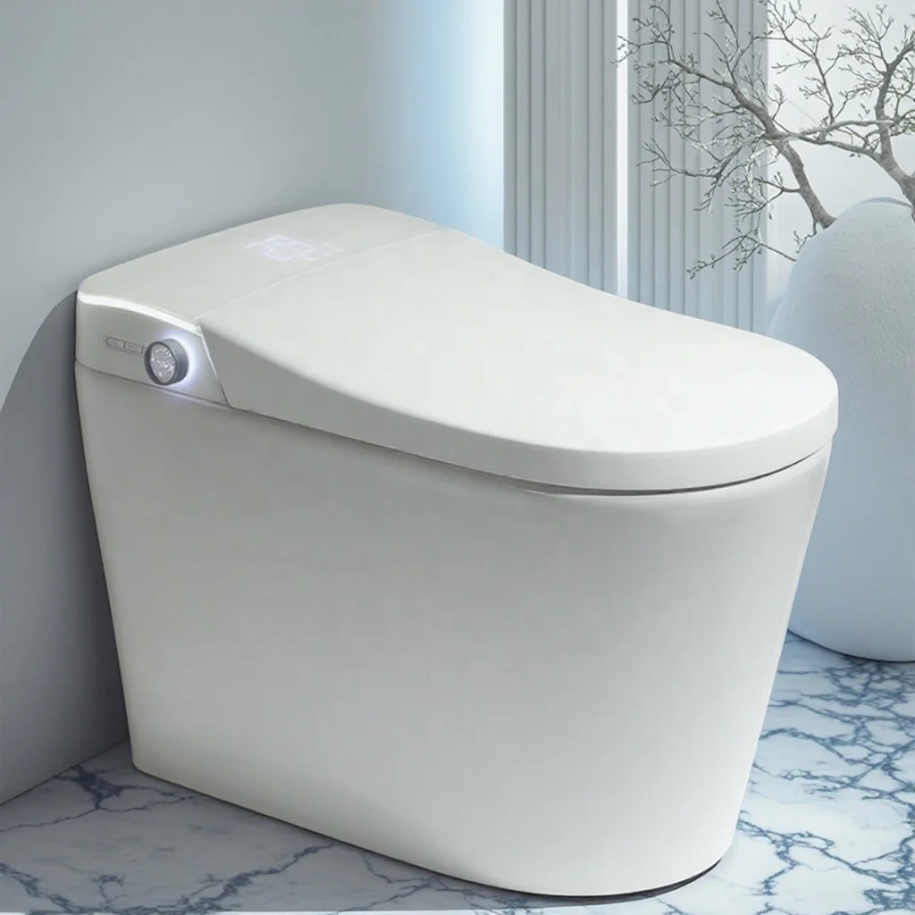 Smart Automatic Toilet One Piece Electric Bidet Toilettes Intelligent Bathroom Ceramic Smart Wc Toilet Set with Wireless Remote
Smart Automatic Toilet One Piece Electric Bidet Toilettes Intelligent Bathroom Ceramic Smart Wc Toilet Set with Wireless Remote