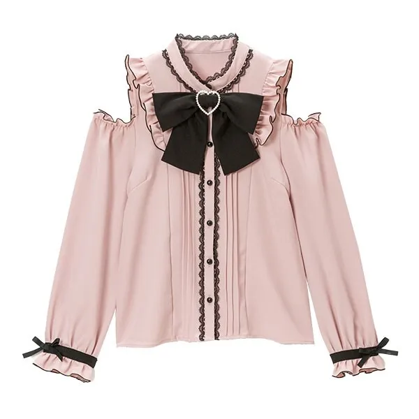 Japanese Style Loose Fit Button up Shoulder Bared Long Sleeve Shirt for Women Polyester Fiber Regular Length Doll Collar
Japanese Style Loose Fit Button up Shoulder Bared Long Sleeve Shirt for Women Polyester Fiber Regular Length Doll Collar