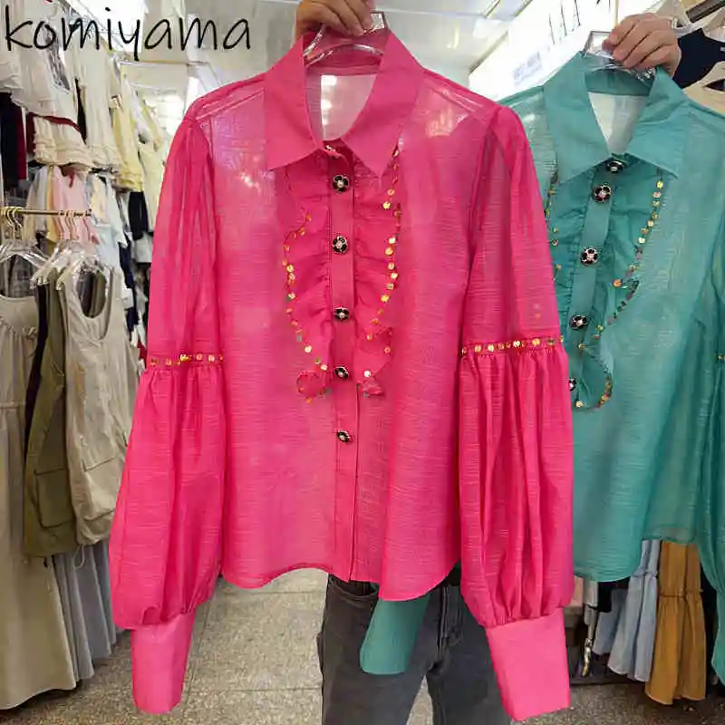 Court Style Shirts & Blouses Rhinestone Blusas Mujer Laple Woman Clothing Long Sleeve Camisas Spring Exquisite Button Top
Court Style Shirts & Blouses Rhinestone Blusas Mujer Laple Woman Clothing Long Sleeve Camisas Spring Exquisite Button Top