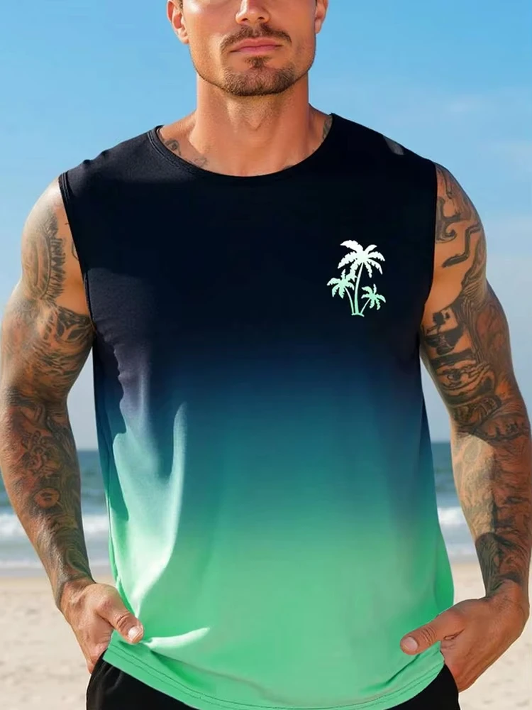 3D Gradient Printed Men's Tank Tops Hawaiian Outdoor Seaside Fashion Man Sleeveless T-shirt Summer Daily Sports Quick Dry Vest
3D Gradient Printed Men's Tank Tops Hawaiian Outdoor Seaside Fashion Man Sleeveless T-shirt Summer Daily Sports Quick Dry Vest