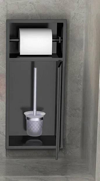Toilet niche stainless steel niche rack trash can embedded in niche next to toilet BB
Toilet niche stainless steel niche rack trash can embedded in niche next to toilet BB