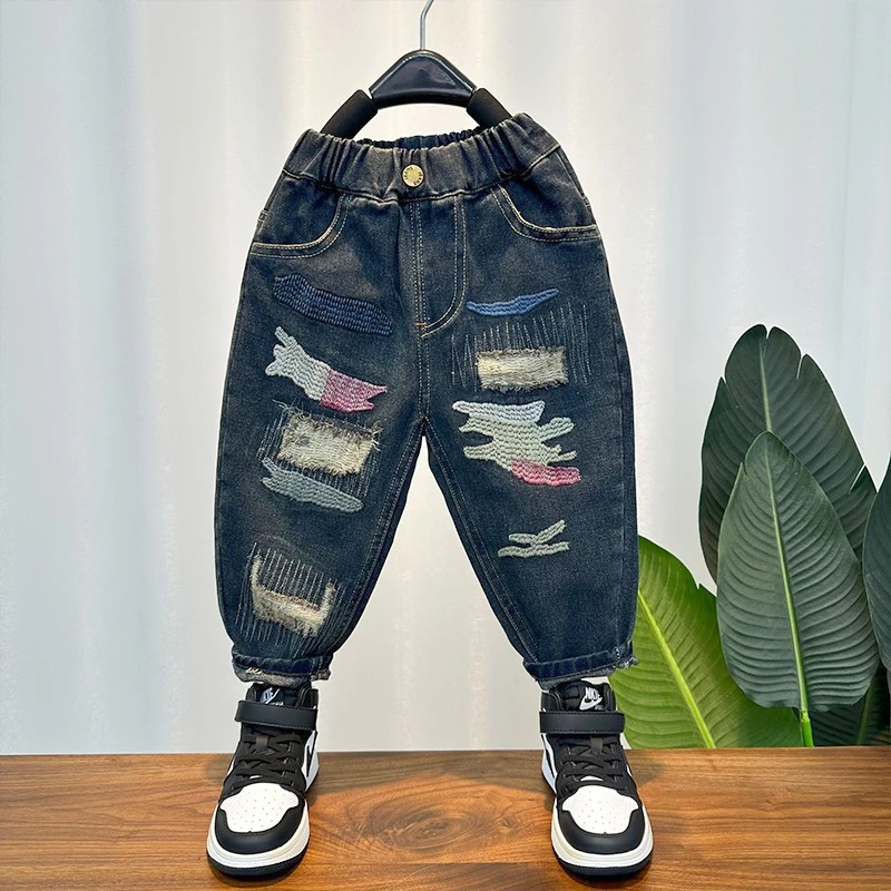 Toddler Boy Jeans Spring Autumn Elastic Waist Kids Denim Pants Casual Children Trousers Fashion Trendy Pants 2-10 Years
Toddler Boy Jeans Spring Autumn Elastic Waist Kids Denim Pants Casual Children Trousers Fashion Trendy Pants 2-10 Years