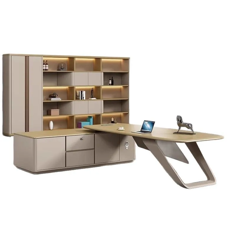 CX boss desk simple modern light luxury president desk leadership office desk and chair combination
CX boss desk simple modern light luxury president desk leadership office desk and chair combination