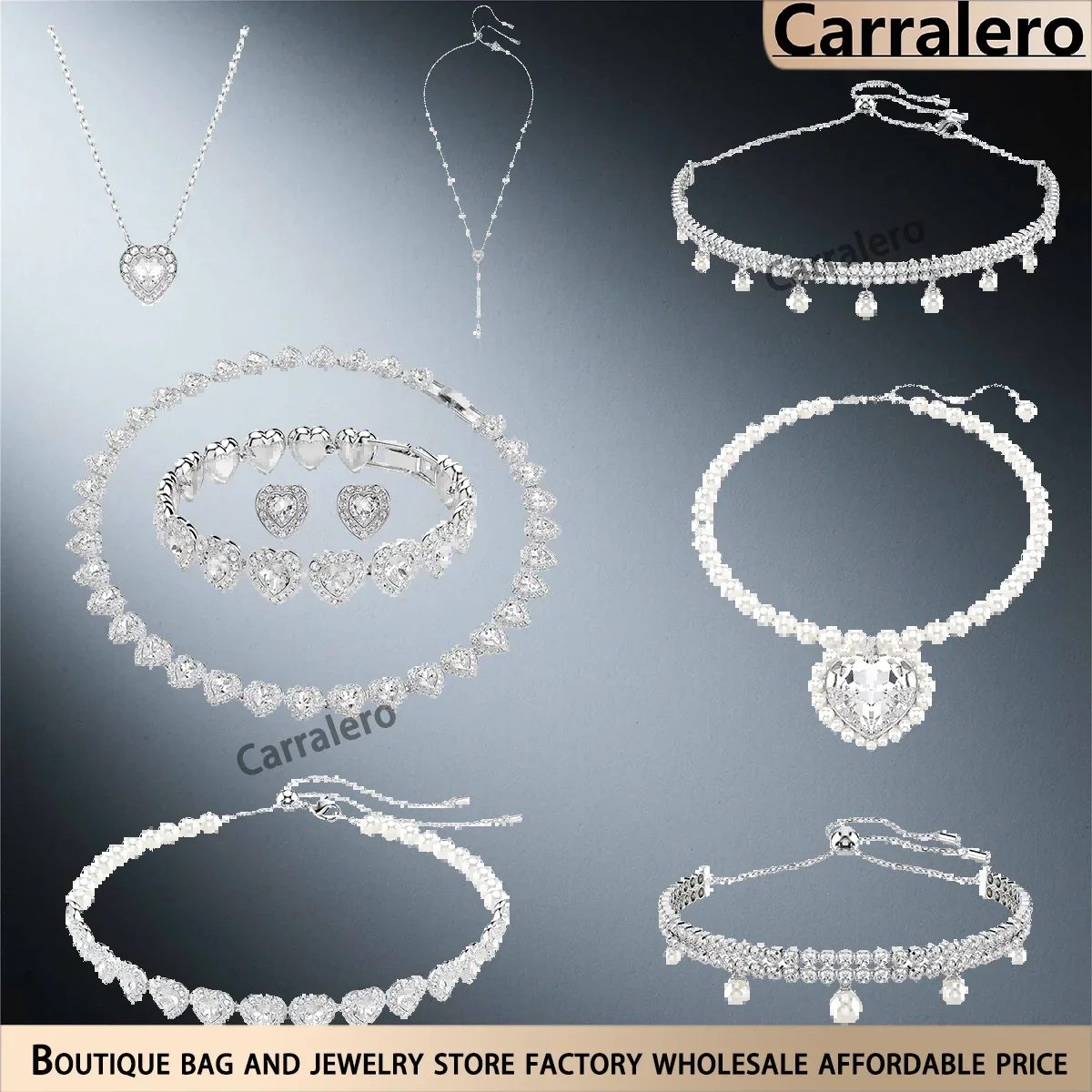 S925 New Angel Series Fashion Women's Classic Diamond Round Crystal Necklace Set Silver Gorgeous Series Jewelry Set
S925 New Angel Series Fashion Women's Classic Diamond Round Crystal Necklace Set Silver Gorgeous Series Jewelry Set