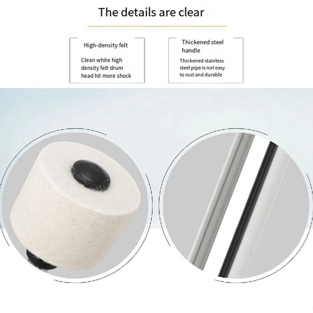 CGDS-2Pcs Large Snare Drum Drumsticks Stainless Steel Non-Slip Felt Head Drum Hammers Band Playing Marching Drum Sticks Easy To
CGDS-2Pcs Large Snare Drum Drumsticks Stainless Steel Non-Slip Felt Head Drum Hammers Band Playing Marching Drum Sticks Easy To