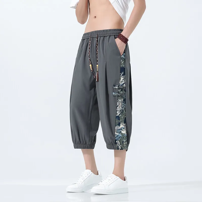 Summer Ice Silk Men's Shorts Chinese Style Retro Comfortable Breathable Beach Pants Elastic Waistband Loose Mens Casual Trousers
Summer Ice Silk Men's Shorts Chinese Style Retro Comfortable Breathable Beach Pants Elastic Waistband Loose Mens Casual Trousers