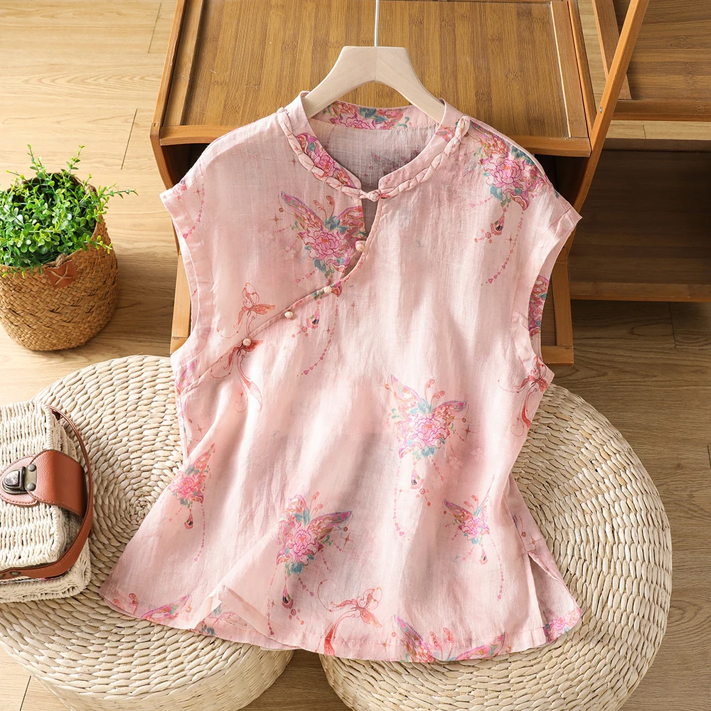 Summer New Style Women's T-shirt Embroidered Cotton Linen Base Shirt Printed National Style Large Size Commute Loose Fit
Summer New Style Women's T-shirt Embroidered Cotton Linen Base Shirt Printed National Style Large Size Commute Loose Fit