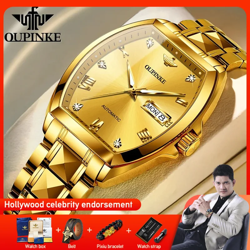 OUPINKE 3200 Mens Watch Top Brand Automatic Mechanical Watch Sapphire Mirror Reloj WaterProof Sports Day Week Watches Luxury Men
OUPINKE 3200 Mens Watch Top Brand Automatic Mechanical Watch Sapphire Mirror Reloj WaterProof Sports Day Week Watches Luxury Men