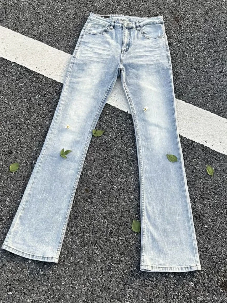 Cleanfit American Retro Washed Ice Blue Lightning Pattern Flared 517 Vintage Casual Versatile Jeans for Men And Women
Cleanfit American Retro Washed Ice Blue Lightning Pattern Flared 517 Vintage Casual Versatile Jeans for Men And Women