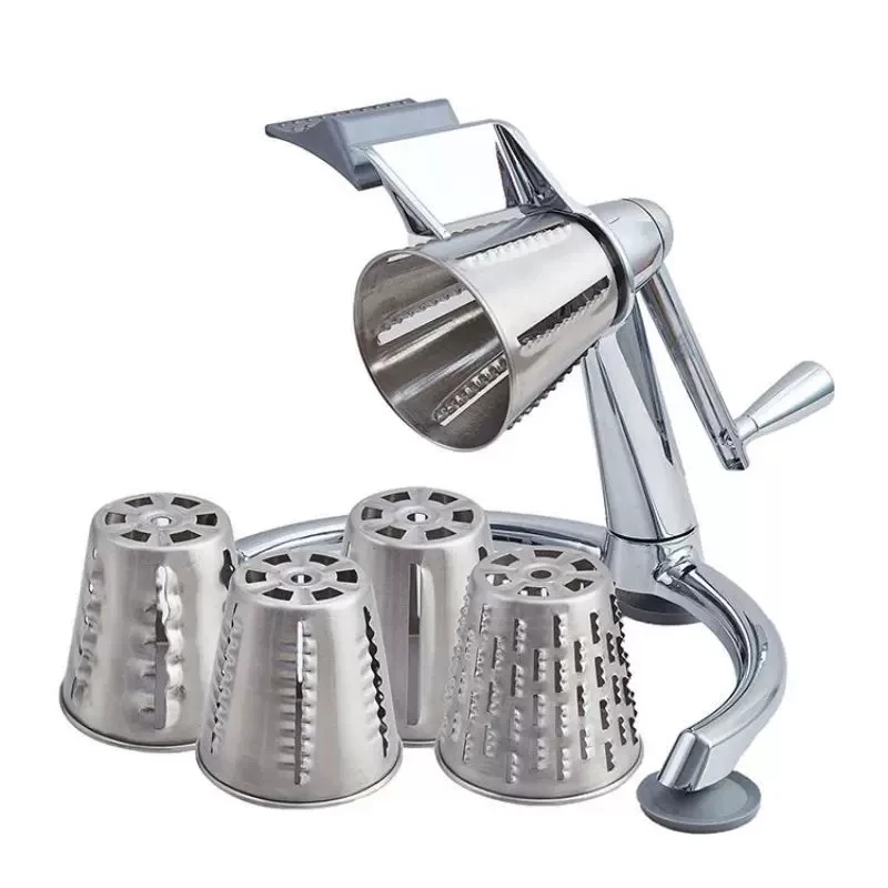 Hand-Crank Vegetable Slicer and Shredder Salad Cutter, Grater, and Food Processor for Slicing and Shredding Cucumbers and Carrot
Hand-Crank Vegetable Slicer and Shredder Salad Cutter, Grater, and Food Processor for Slicing and Shredding Cucumbers and Carrot
