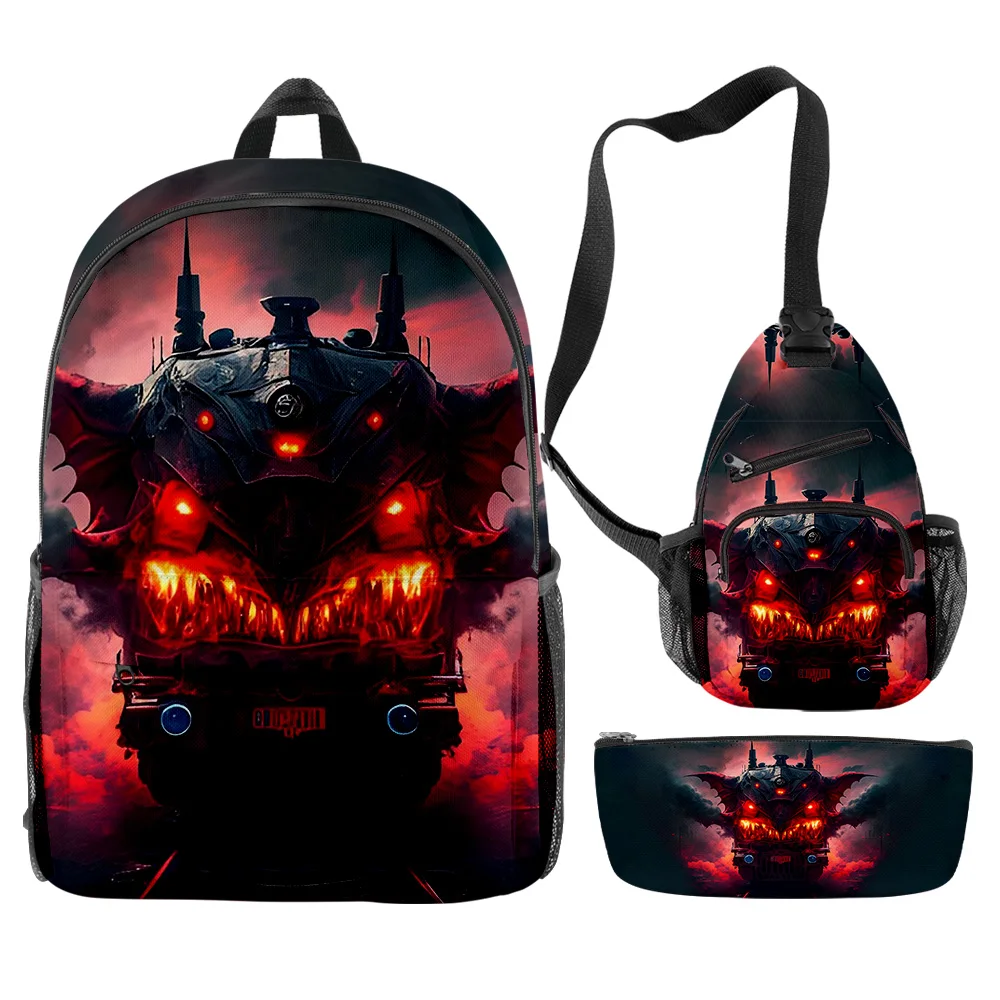 Classic Fashion Funny Choo-Choo Charles 3D Print 3pcs/Set pupil School Bags Trendy Travel Laptop Backpack Chest Bag Pencil Case
Classic Fashion Funny Choo-Choo Charles 3D Print 3pcs/Set pupil School Bags Trendy Travel Laptop Backpack Chest Bag Pencil Case