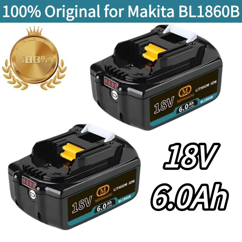 6Ah For Makita 18V Battery 18650 Lithium-ion Battery Replacement Battery For Makita BL1830 BL1860 BL1890 LXT400 Power Tools
6Ah For Makita 18V Battery 18650 Lithium-ion Battery Replacement Battery For Makita BL1830 BL1860 BL1890 LXT400 Power Tools