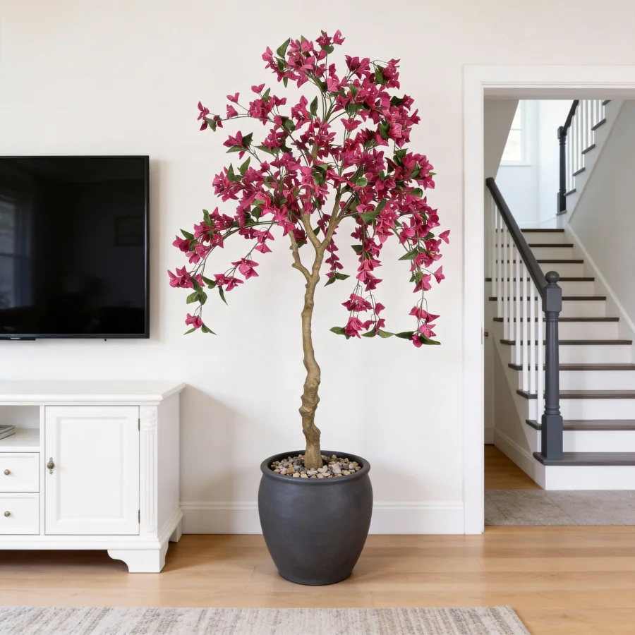 6FT Artificial Bougainvillea Tree with Black Plastic Pot Realistic Flowering Fake Plant for Indoor Home Decor Potted Faux Tree
6FT Artificial Bougainvillea Tree with Black Plastic Pot Realistic Flowering Fake Plant for Indoor Home Decor Potted Faux Tree