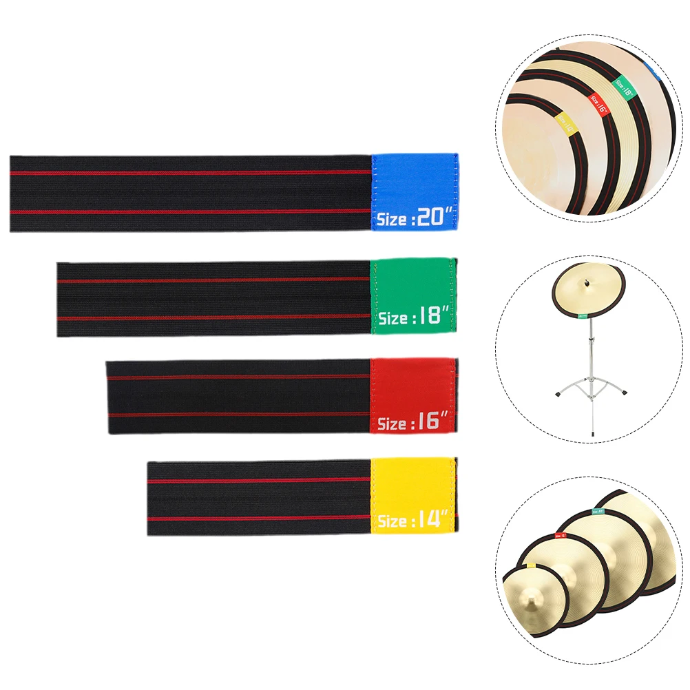 4 Pcs Silence Drum Belt Mute Pads Cymbal Damper Dampening Practice Mutes Accessories
4 Pcs Silence Drum Belt Mute Pads Cymbal Damper Dampening Practice Mutes Accessories