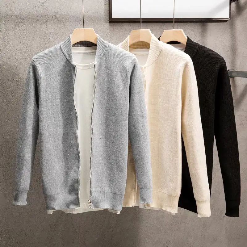 Top Quality Autumn Winter New Men's Knitted Jacket Slim Fit O-neck Zipper Knitwear Men Solid Cotton Thick Warm Sweater B150
Top Quality Autumn Winter New Men's Knitted Jacket Slim Fit O-neck Zipper Knitwear Men Solid Cotton Thick Warm Sweater B150
