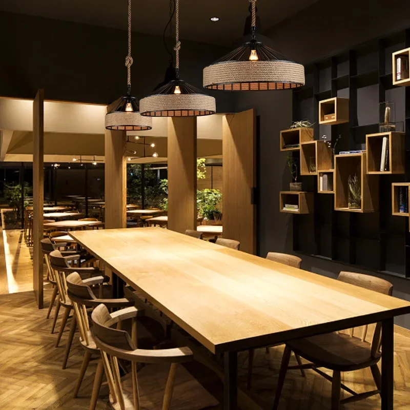Dining Room Homestay Pastoral Restaurant Hanging Light Retro Industrial Ceiling Chandelier Classical Hemp Rope Pendant Lamp
Dining Room Homestay Pastoral Restaurant Hanging Light Retro Industrial Ceiling Chandelier Classical Hemp Rope Pendant Lamp