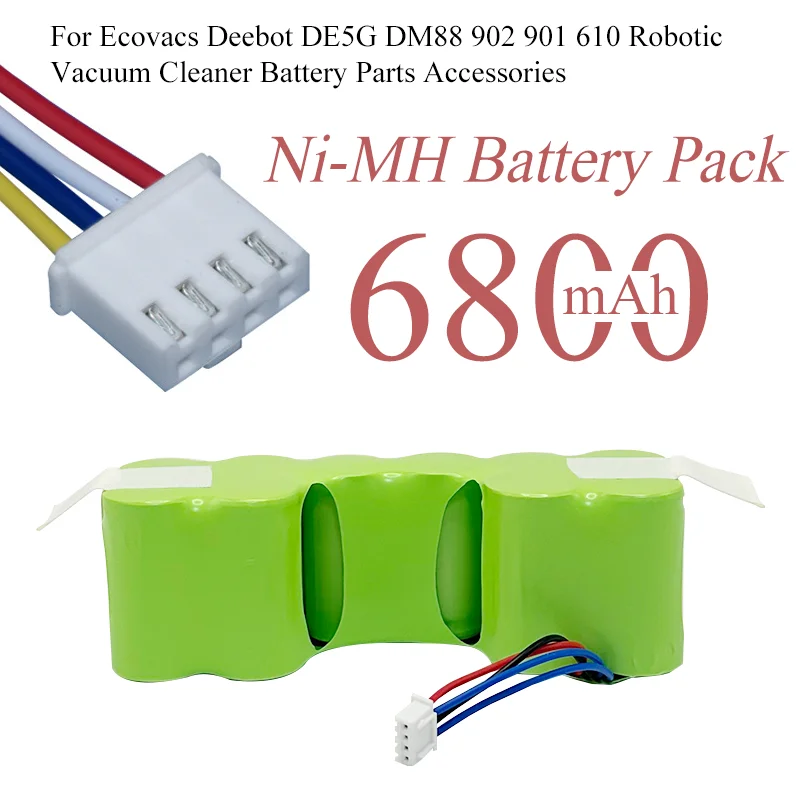 Ni-MH аккумулятор DE55 12 В, 6800 мАч, подходит для Ecobos Deebot DE5G DM88 DM87 902 901 610 DE33 DG710 DN33 DM65 DT88 аккумулятор робота
Ni-MH аккумулятор DE55 12 В, 6800 мАч, подходит для Ecobos Deebot DE5G DM88 DM87 902 901 610 DE33 DG710 DN33 DM65 DT88 аккумулятор робота