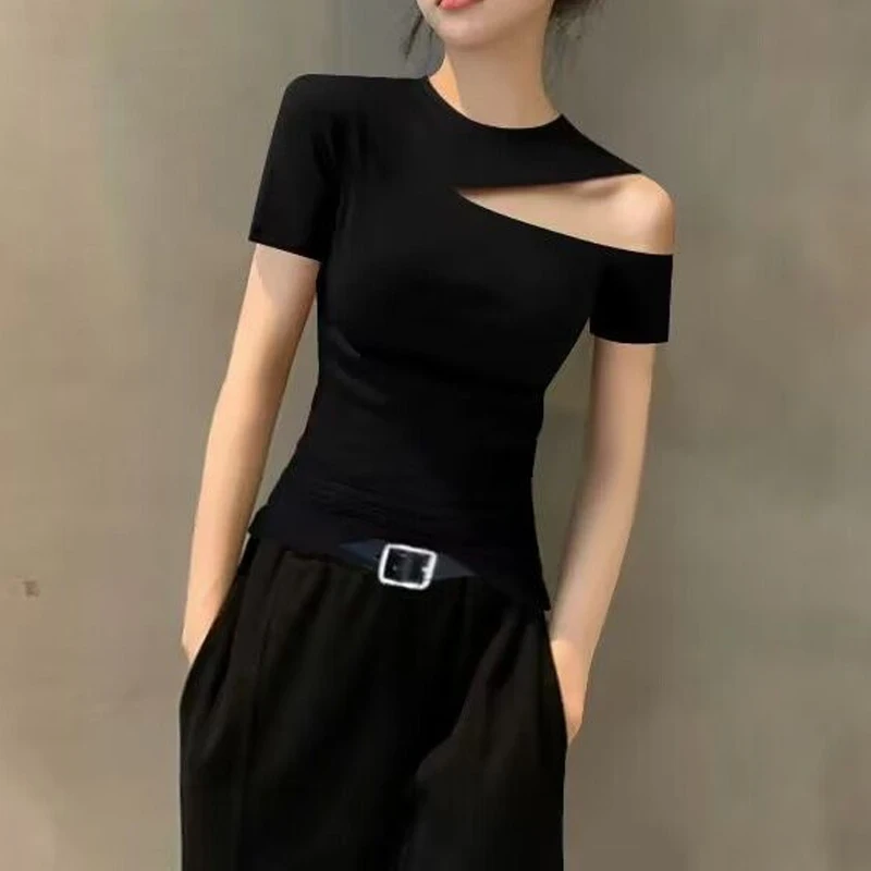 New Summer Slim Irregular Simplicity Sexy Tops Short Sleeve All-match Youth Fashion T Shirts Street Casual Trend Women Clothing
New Summer Slim Irregular Simplicity Sexy Tops Short Sleeve All-match Youth Fashion T Shirts Street Casual Trend Women Clothing