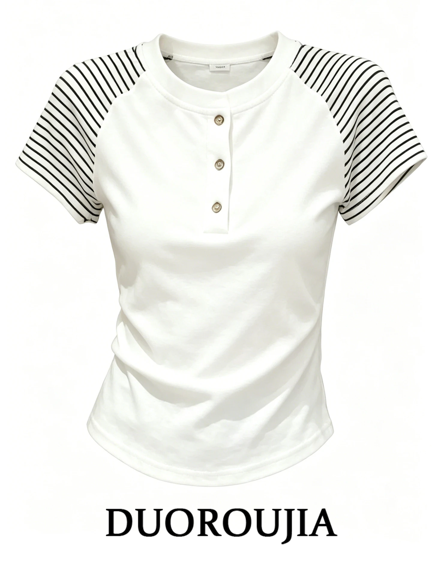 DUOR plus Size Casual Striped Short Sleeve T-Shirt Women Summer Slimming Versatile Anti-aging Top Korean Style Printed High W...
DUOR plus Size Casual Striped Short Sleeve T-Shirt Women Summer Slimming Versatile Anti-aging Top Korean Style Printed High W...