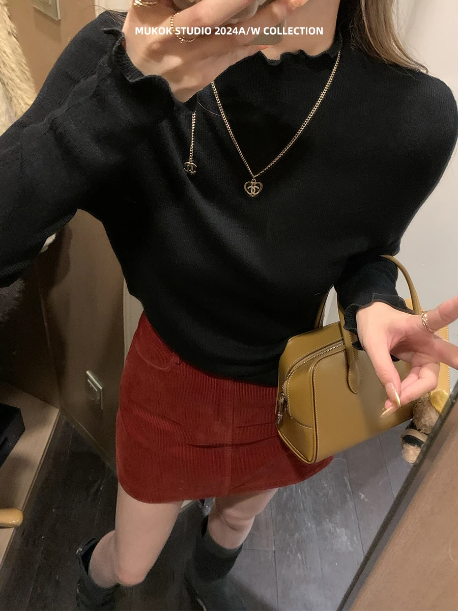 Женский вязаный топ MUKOK с длинным рукавом и высоким воротником, базовая модель, осенне-зимний, теплый, с узором «Цветочный бутон»
Женский вязаный топ MUKOK с длинным рукавом и высоким воротником, базовая модель, осенне-зимний, теплый, с узором «Цветочный бутон»