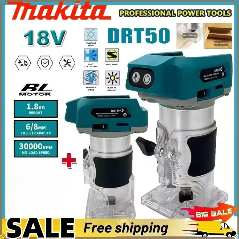 Аккумуляторный фрезер Makita DRT50, бесщеточный, для обработки пазов, гравировки и фрезерования по дереву, 18В, электроинструмент
Аккумуляторный фрезер Makita DRT50, бесщеточный, для обработки пазов, гравировки и фрезерования по дереву, 18В, электроинструмент