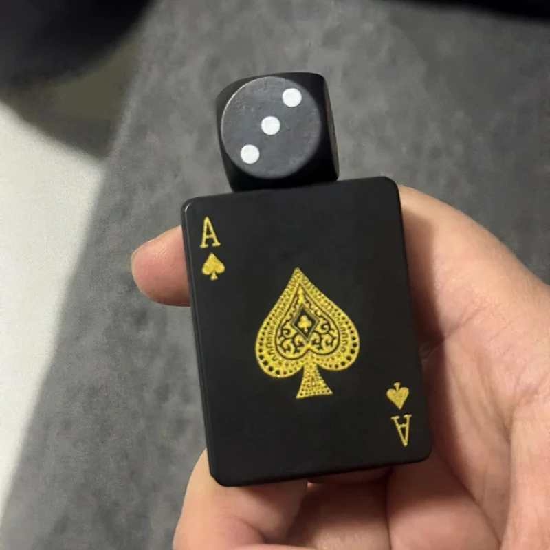 New Rotating Dice Playing Cards Inflatable Lighter Windproof Green Flame Gas Lighter Fun Toy for Men Smoking Accessories
New Rotating Dice Playing Cards Inflatable Lighter Windproof Green Flame Gas Lighter Fun Toy for Men Smoking Accessories