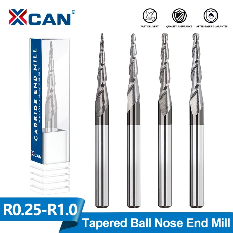 XCAN 1/4 шт. Твердосплавная сферическая концевая фреза 3,175 мм 2-зубая сферическая коническая концевая фреза Фреза с ЧПУ Фреза по дереву и металлу
XCAN 1/4 шт. Твердосплавная сферическая концевая фреза 3,175 мм 2-зубая сферическая коническая концевая фреза Фреза с ЧПУ Фреза по дереву и металлу