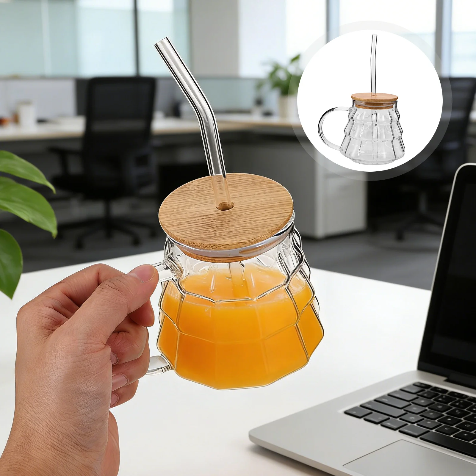 Transparent Glass Milk Cup Borosilicate Glass Tea Cup with Wooden Lid Ergonomic Handle Clear Smoothie Mug for Coffee Juice Cold
Transparent Glass Milk Cup Borosilicate Glass Tea Cup with Wooden Lid Ergonomic Handle Clear Smoothie Mug for Coffee Juice Cold