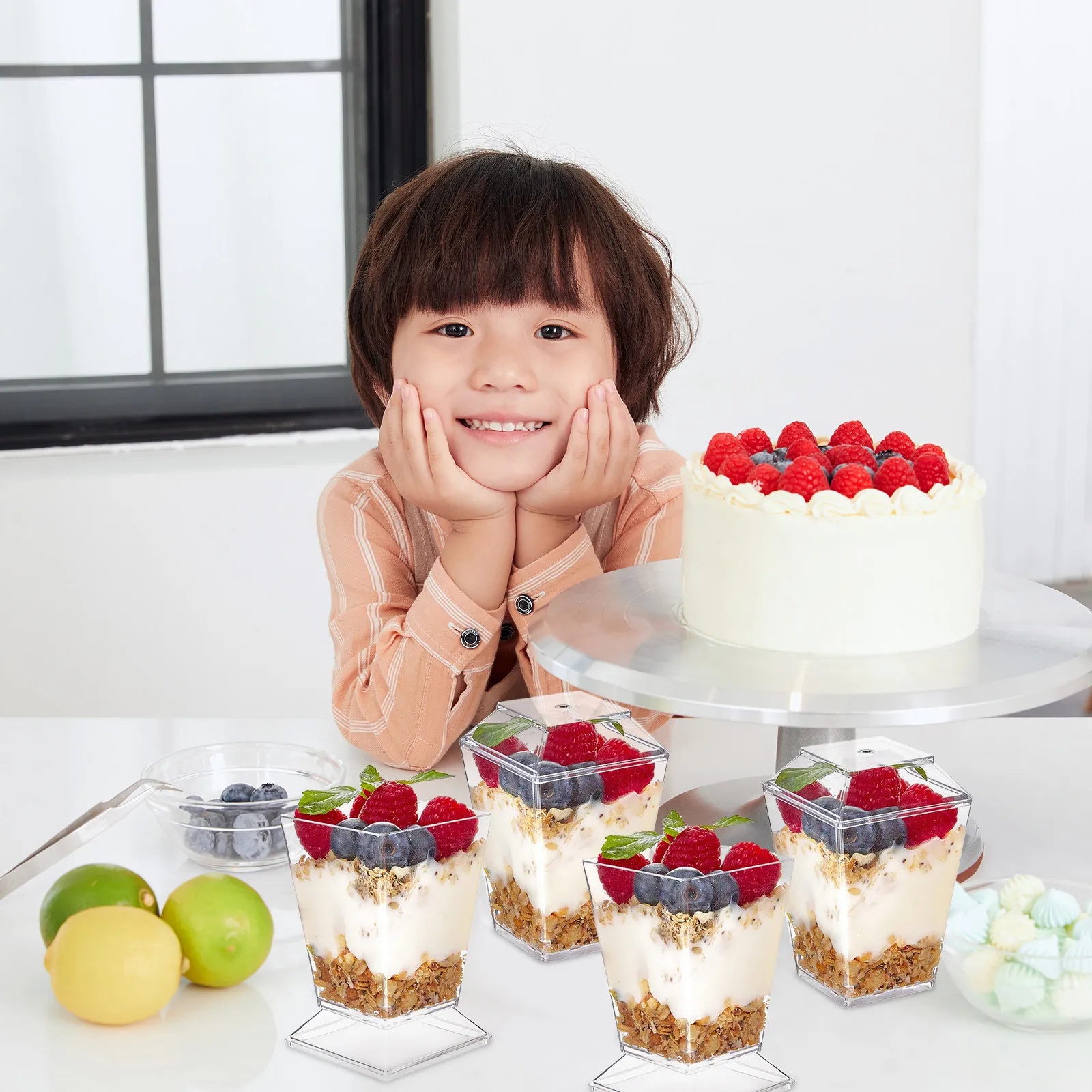 Набор прозрачных стаканчиков из полипропилена с крышками и ложками для десертов: мороженого, пудинга, мусса, йогурта. Идеально для вечеринок, свадеб. Портативные, прозрачные, для сервировки.
Набор прозрачных стаканчиков из полипропилена с крышками и ложками для десертов: мороженого, пудинга, мусса, йогурта. Идеально для вечеринок, свадеб. Портативные, прозрачные, для сервировки.