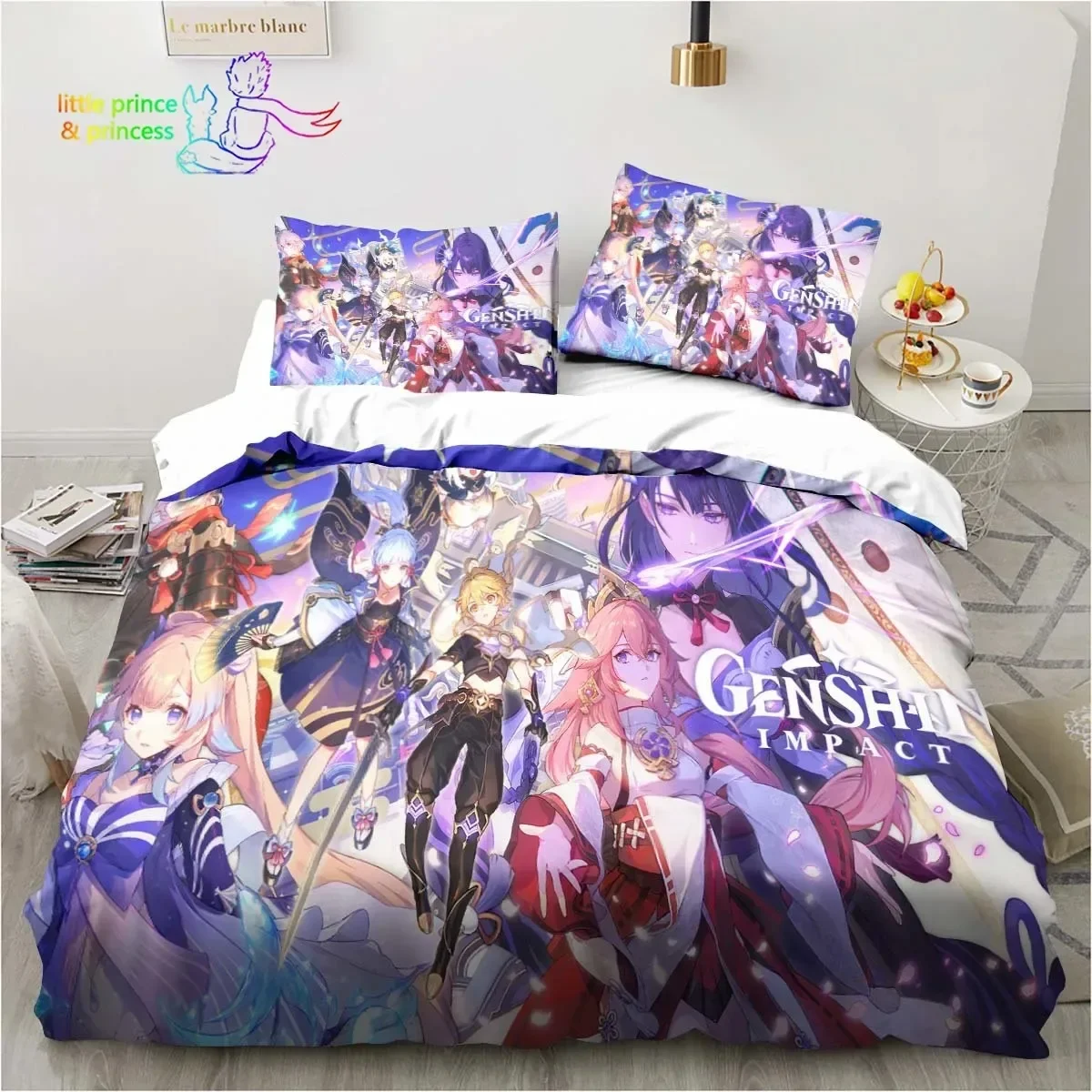 Genshin Impact Anime Printed Bedding Set Single Twin Full Queen King Size Bed Set Adult Kid Bedroom Bedding Gift
Genshin Impact Anime Printed Bedding Set Single Twin Full Queen King Size Bed Set Adult Kid Bedroom Bedding Gift