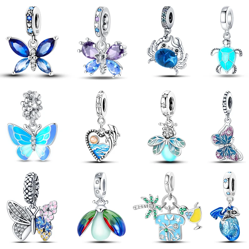 100% 925 Sterling Silver Blue Ocean Animal Glow Butterfly Crab Charm Beads Fit Pandach 925 Original Bracelets Luxury DIY Jewelry
100% 925 Sterling Silver Blue Ocean Animal Glow Butterfly Crab Charm Beads Fit Pandach 925 Original Bracelets Luxury DIY Jewelry