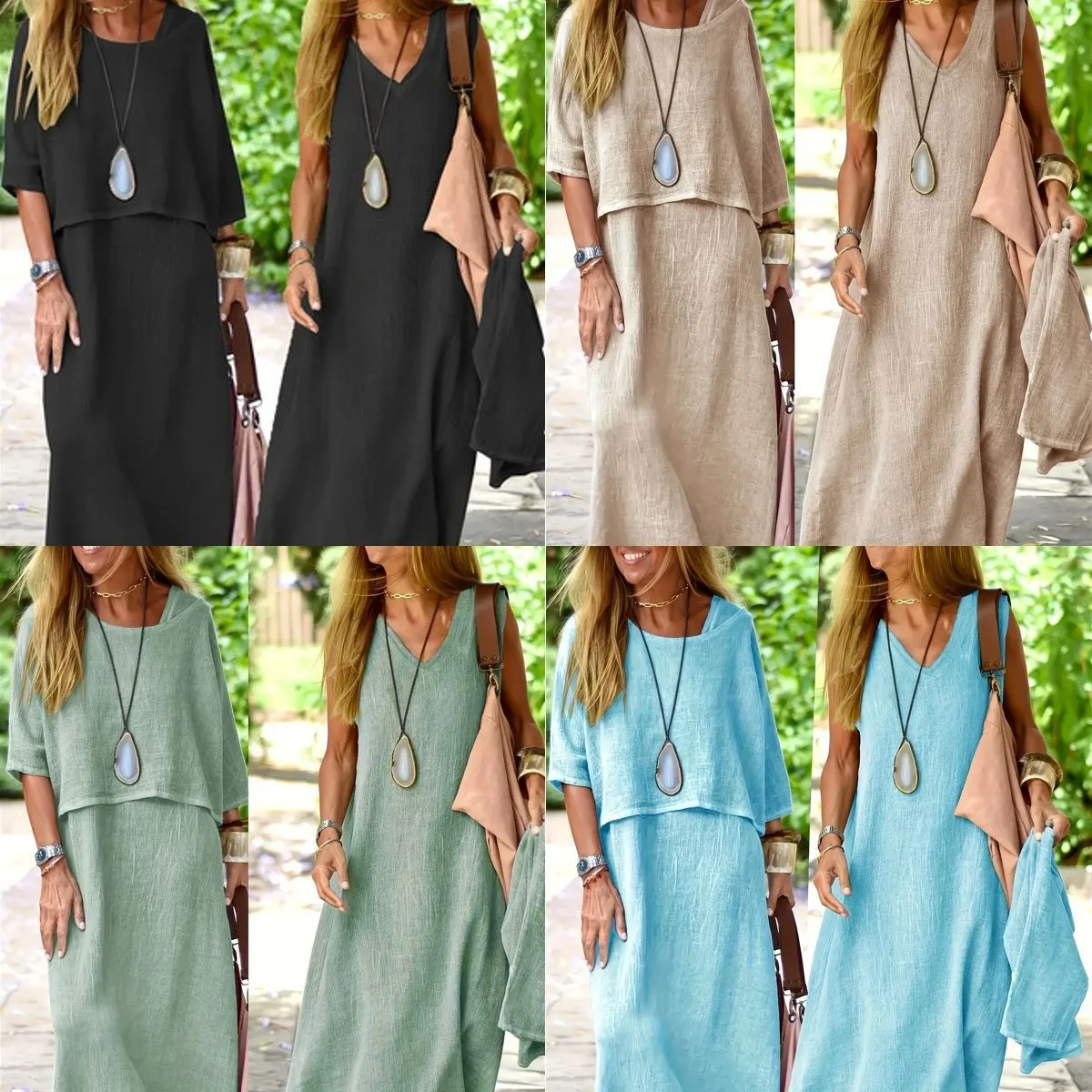 Women's 2-piece Set Dress Two Piece Crop Top Maxi Dress Black Long Loose Fit Casual Dress Beige Solid Color Elegant Women's Sets
Women's 2-piece Set Dress Two Piece Crop Top Maxi Dress Black Long Loose Fit Casual Dress Beige Solid Color Elegant Women's Sets