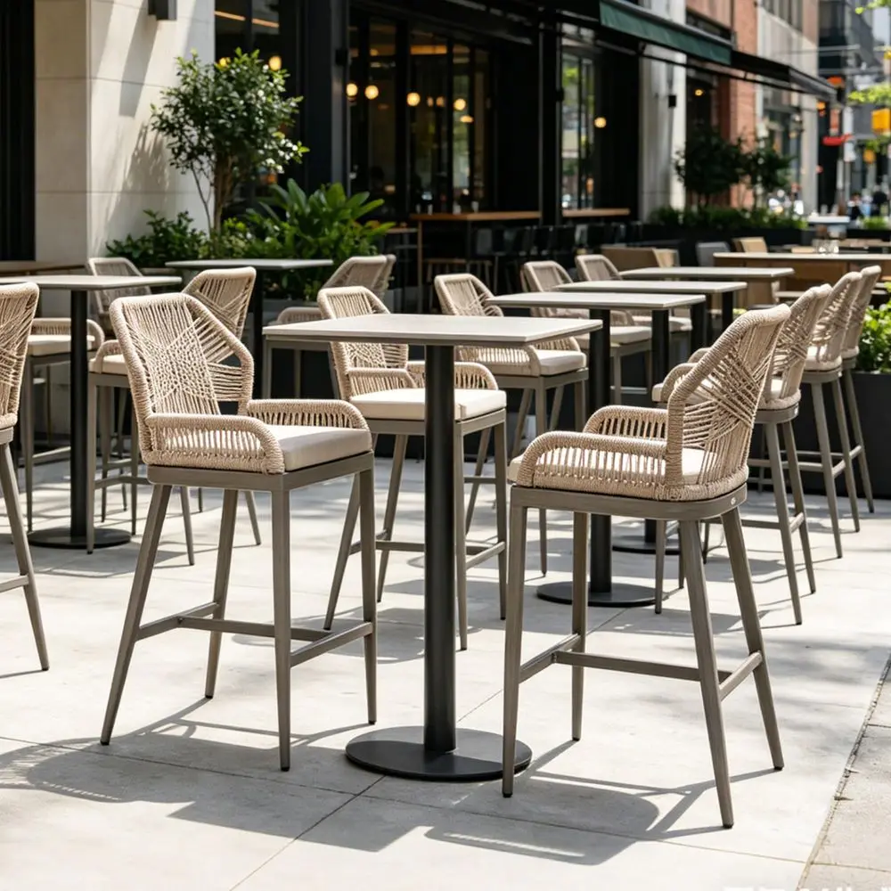 Bar Stools Set of 2 Outdoor Bar Height Metal Tall Chairs Modern Wicker Woven High Barstools 30 inch with Back Patio Dining Bar
Bar Stools Set of 2 Outdoor Bar Height Metal Tall Chairs Modern Wicker Woven High Barstools 30 inch with Back Patio Dining Bar