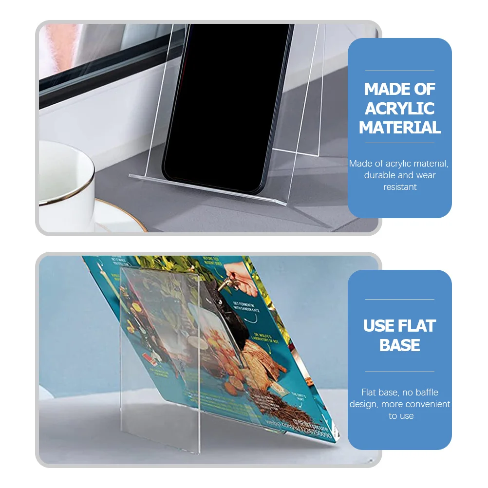 4pcs Clear Acrylic Sign Holder 12X8Cm Transparent Menu Display Stand For Price Tags Reading Rack L-Shaped Desktop Organizer
4pcs Clear Acrylic Sign Holder 12X8Cm Transparent Menu Display Stand For Price Tags Reading Rack L-Shaped Desktop Organizer