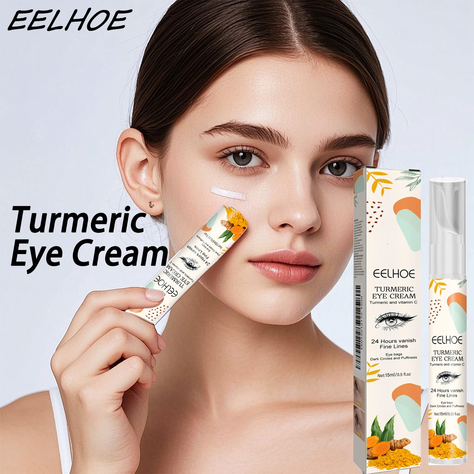Turmeric Eye Cream Effectively Dilute Dark Circles Eliminate Eye Bags Improve Crow Feet Moisturizing Brightening Skin Care Cream
Turmeric Eye Cream Effectively Dilute Dark Circles Eliminate Eye Bags Improve Crow Feet Moisturizing Brightening Skin Care Cream