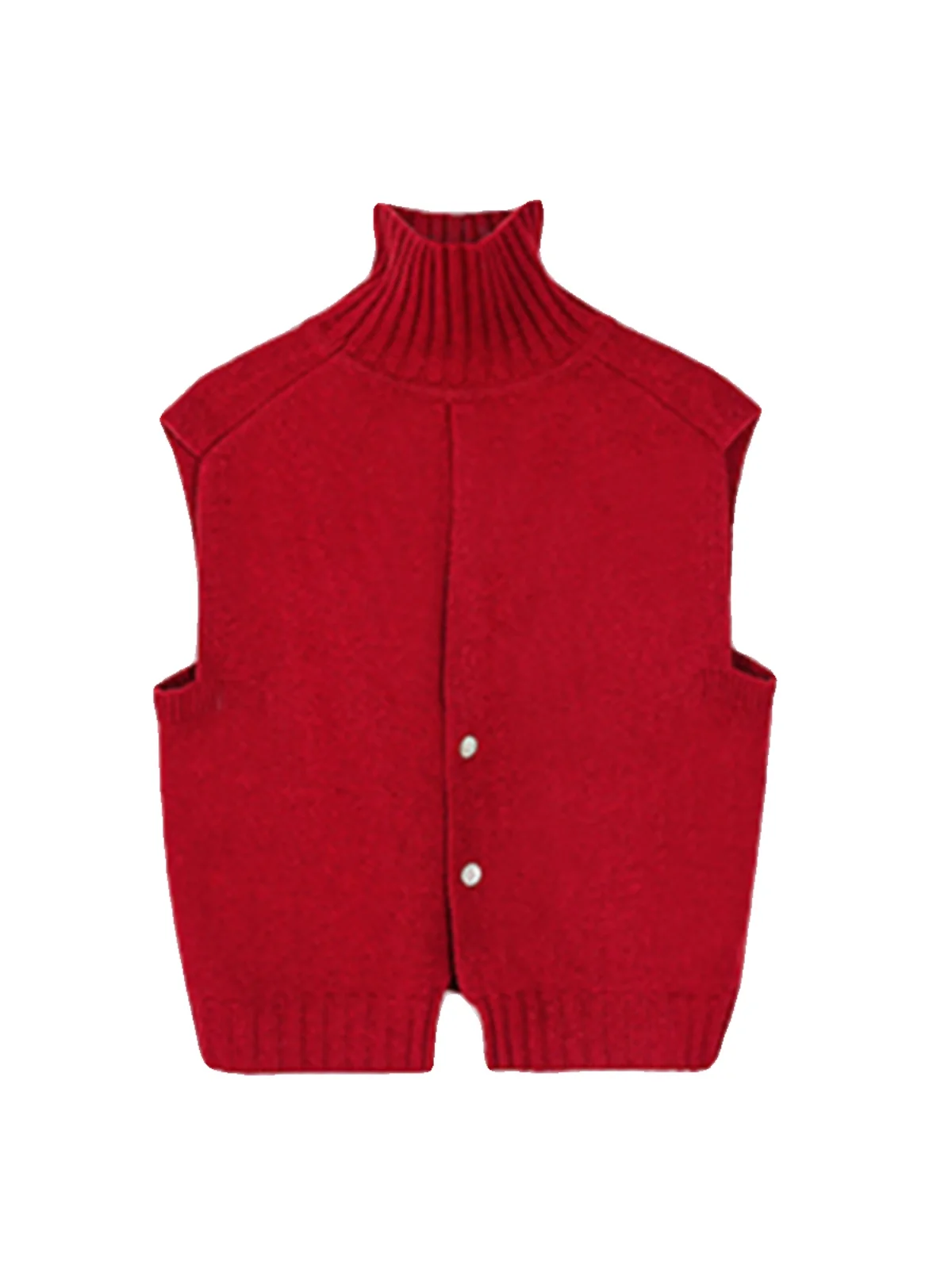 Christmas Red Knitted Vest Women's Winter New Style High-End Sleeveless Stand Collar Outerwear Inner Match Top
Christmas Red Knitted Vest Women's Winter New Style High-End Sleeveless Stand Collar Outerwear Inner Match Top