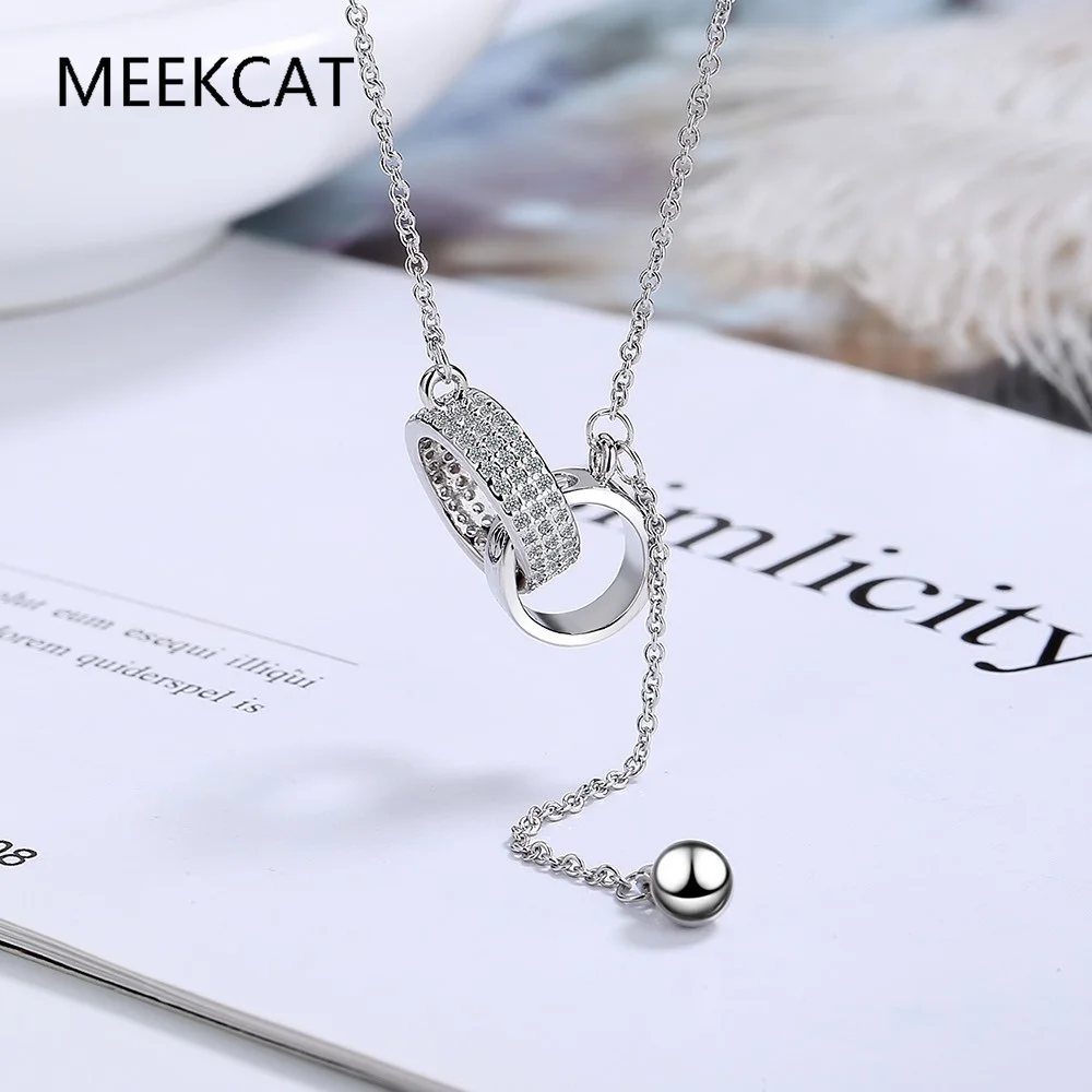 925 Sterling Silver Exquisite Double Circle Interlock Tassel Beads Chain Y Shape Pendant Necklace For Women Fine Jewelry Choker
925 Sterling Silver Exquisite Double Circle Interlock Tassel Beads Chain Y Shape Pendant Necklace For Women Fine Jewelry Choker
